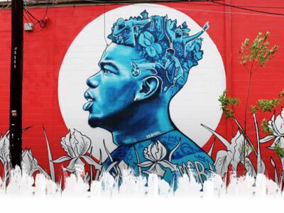 Paul Pogba Portrait — Street art by BMike in New Orleans