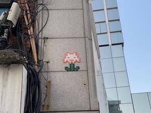 SL_13, Space Invader on 91-1 Myeongdong-gil — Street art by Invader in Seoul