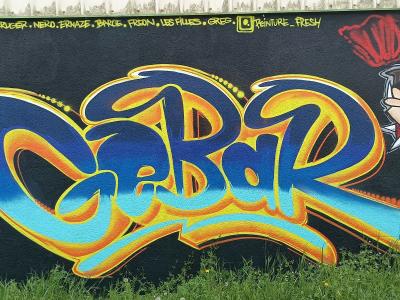 Cebar et le bouledogue — Street art à Sainte-Luce-sur-Loire