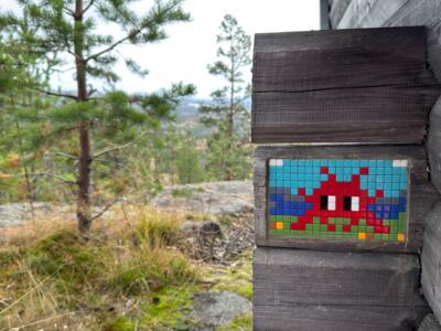 LAP_33, Space Invader near Råneå — Street art by Invader in Luleå