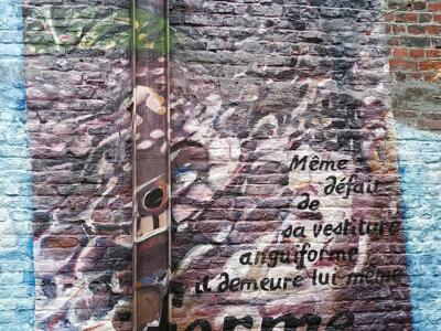 Anguiforme, a painted poem — Street art in Anderlecht