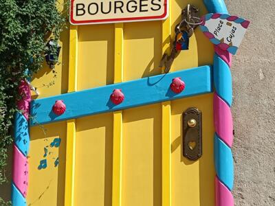 Giant door by Florizale — Street art by Florizale in Bourges