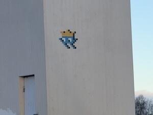 LAP_47, Space Invader near Kengis — Street art by Invader in Pajala