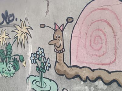 Escargot et ver de terre — Street art à Düsseldorf