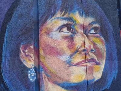 Portrait with a Blue Bob by Shiyvart — Street art by Shiyvart in Bruxelles