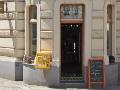 WN_17, Space Invader on Garnisongasse — Street art by Invader in Wien