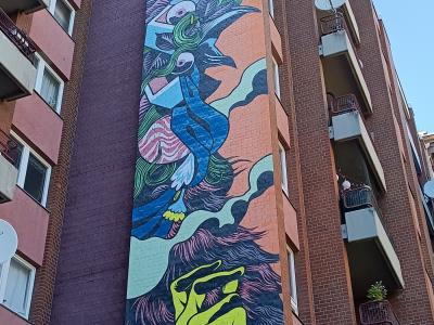 Psychedelic Totem by Bicicleta Sem Freio — Street art by Bicicleta Sem Freio in Berlin