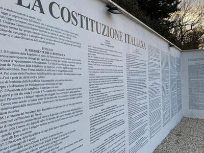 The Constitution — Street art by Maria Angelica Mazzulli in Aielli