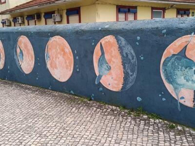 Suite de lunes habitées de poissons — Street art à Lisboa