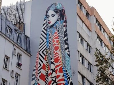 Geisha-02 — Street art by Hush in Paris