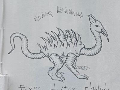 Hystrix Cheludo from the Codex Urbanus — Street art by Codex Urbanus in Paris