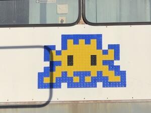 LAP_25, Space Invader near Kåbdalis — Street art by Invader in Jokkmokk