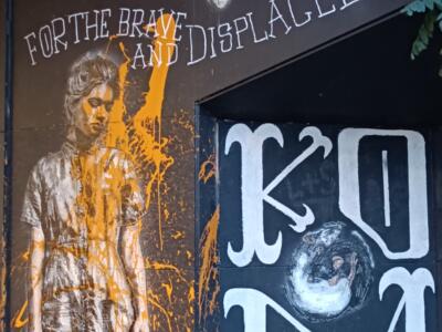 For the Brave and Displaced by L.E.T. — Street art by L.E.T. in Düsseldorf