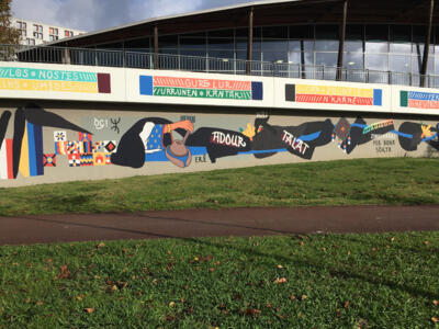 Xarnegu e d'aiga — Street art de Jean-Charles Couderc à Bayonne