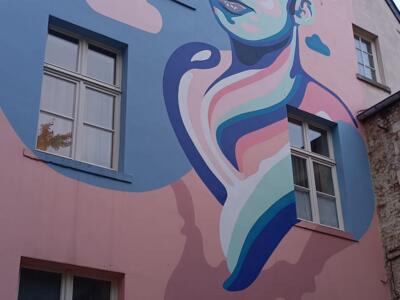 Tribute to Ihsane Jarfi by Anthea Missy — Street art by Anthea Missy in Bruxelles