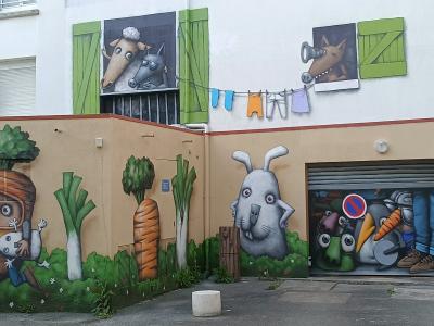 The Fantastical Vegetable Garden — Street art by Ador in Rezé
