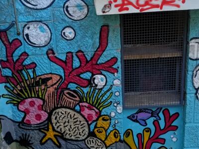 Coral Reef on the Water Station — Street art in Cascais