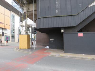MAN_38, Space Invader on Deansgate — Street art by Invader in Manchester