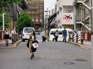 TK_134, Space Invader de Kami-Meguro 1-chōme — Street art de Invader à Tokyo
