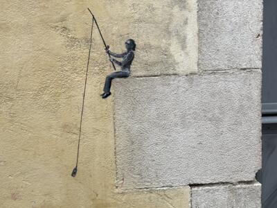 The angler, by Ender — Street art by Ender in Bayonne