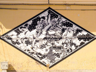 Nocturnal Phaethon — Street art by Zamoc in Aielli
