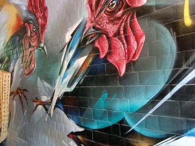 Cage Fight by Timo Waldner — Street art by Timo Waldner in Berlin