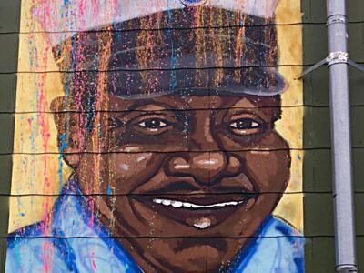 Portrait de Fats Domino — Street art de John Bukaty à New Orleans