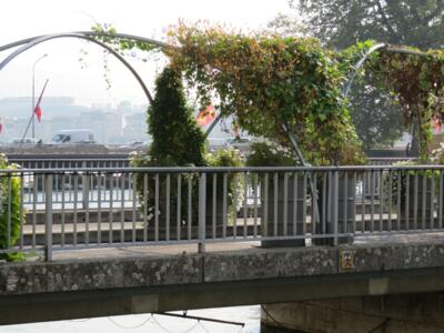 GNV_19, Space Invader on Pont des Bergues — Street art by Invader in Genève