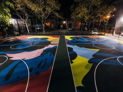 Stanton Street Courts — Street art by KAWS in New York City