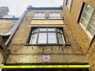 LDN_67, Space Invader on 6 Greek Street — Street art by Invader in London