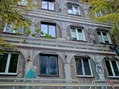 Besetzt leere Häuser statt andere Länder, de Klaus Klinger — Street art de Klaus Klinger à Düsseldorf