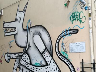 The Long-Snouted Sea Dog — Street art in Bruxelles