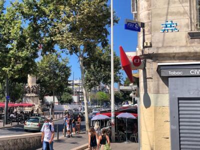 MARS_30, Space Invader on 77 Allée Léon Gambetta — Street art by Invader in Marseille