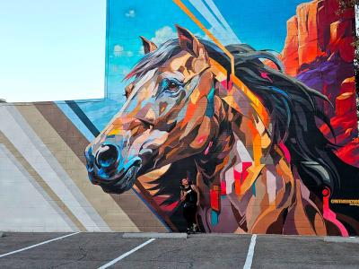 L'Esprit du Nevada — Street art de Gear Duran à Las Vegas