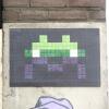 BXL_15, Space Invader vert et violet, rue de Villers — Street art de Invader à Bruxelles