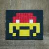 BXL_17, Red and Yellow Space Invader at Porte de Hal — Street art by Invader in Saint-Gilles
