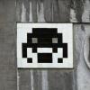 BXL_28, Black and White Space Invader on a Corbel — Street art by Invader in Bruxelles