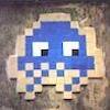 PA_34, Blue Ghost on Rue Vieille-du-Temple — Street art by Invader in Paris