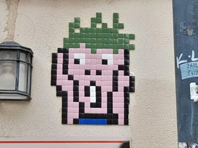 une tête hurlante — Street art de Waldo à Rennes