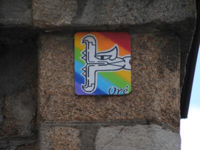 The rainbow snake — Street art by Oré in Rennes