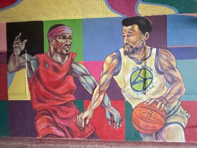 basketball — Street art by Heol Art in Dinard