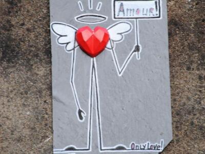 Winged heart — Street art by Tata BZH in Rennes