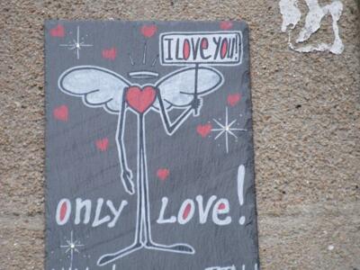 all you need is love — Street art by Tata BZH in Rennes