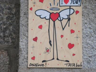 i love you — Street art by Tata BZH in Rennes