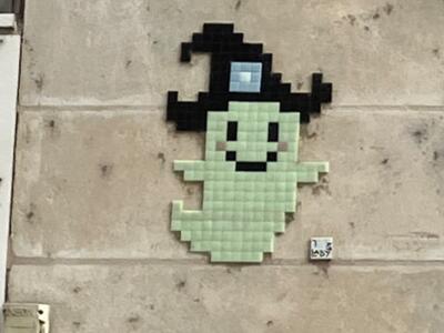 Little ghost — Street art by Tag Lady in Orléans
