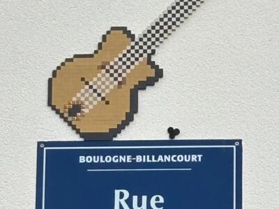 Guitare de la rue Reinhardt — Street art de Mifamosa à Boulogne-Billancourt