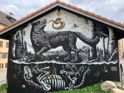 Ancestral Breath — Street art by Mazatl in Le Locle