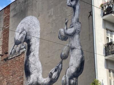 Fretki, Roa's Ferrets — Street art by Roa in Łódź