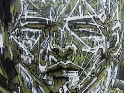Portrait  — Street art by Godelu in Nantes