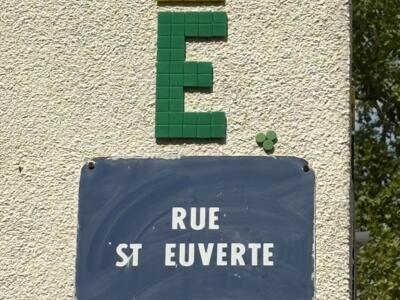Le E vert de la rue Saint-Euverte — Street art de Mifamosa à Orléans
